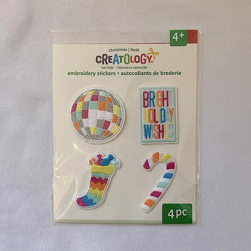 ⭐️ Creatology Multicolored Christmas Embroidery Stickers